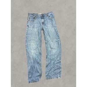 Levis 569 Loose Straight Jeans Light Wash Denim Blue 16 REG W28 L28